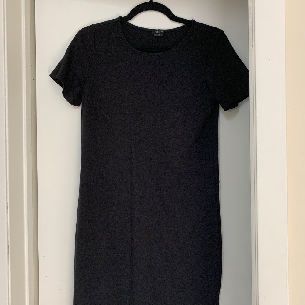 Ann Taylor T-Shirt Dress - Black (size SP)